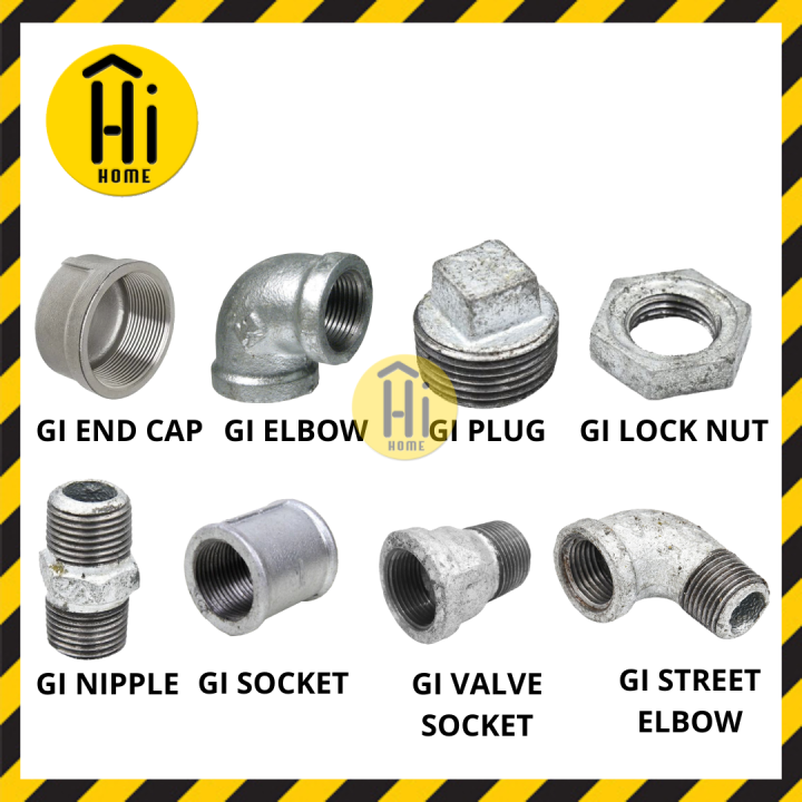 Galvanized Iron (GI) Elbow End Cap Multi Type Pipe Fitting Connectors ...