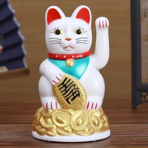 Patung Kucing Hoki Koin Emas 12 cm Maneki Neko Termurah