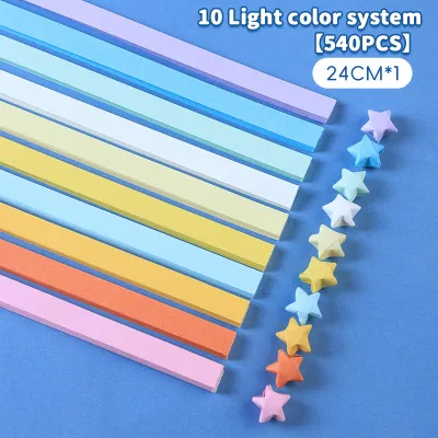 540pcs Origami Star Paper Strips Multicolor Lucky Star Paper Strips Hand Crafts Colorful Star Decoration Birthday Decoration Present
