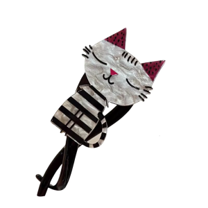 Fashionable Slim Hair Barrettes Unique Kitten Clamp Hairpin Hair Clip Stylish Slim Hair Accessory Casual Use