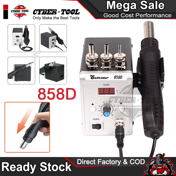 Máy Khò Nhiệt 858D / 858D+ 750W – Điều Chỉnh 100–500°C, Hàn SMD BGA ...