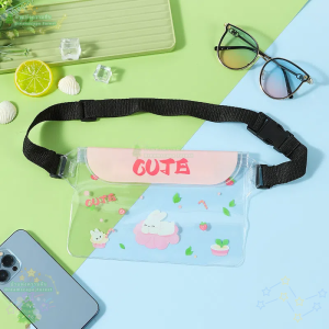 กระเป๋าคาดเอวกันน้ำเหมาะสำหรับกิจกรรมกลางแจ้งและการว่ายน้ำ มีความจุขนาดใหญ่และการออกแบบการ์ตูนน่ารัก