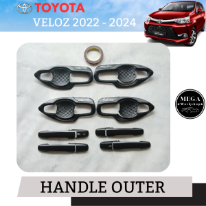 Paket Handle Outer Pintu Mobil Veloz 2022 - 2024 Hitam All Variant