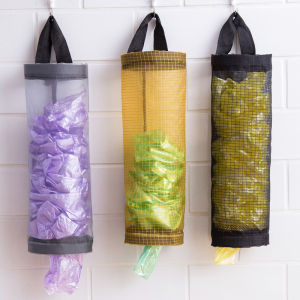 Kitchen wall Hanging garbage bag storage artifact Household plastic bag organizing bag shopping bag storage storage hanging bag