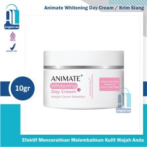 ANIMATE Whitening Day Night Cream 10gr - Krim Wajah Siang Malam