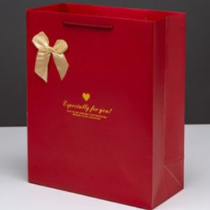 GIFT (พร้อมส่ง) ถุงกระดาษ ถุงช้อปปิ้ง ถุงใส่ของขวัญ ของชำร่วย พร้อมโบว์