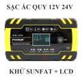 Bộ sạc bình ắc quy 12V 24V FOXSUR Có khử sunfat phục hồi ắc quy 6Ah-150Ah thông minh tự ngắt khi đầy chống ngược cực,sac ac quy. 