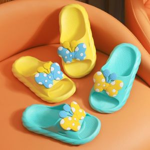 Sandal Slop Karet Anak Wanita Kupu-Kupu Polkadot Import High Quality