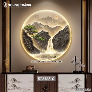 Tranh Treo Tường Đèn LED Cao Cấp DT-8566DT-8567 - Thuỷ Quản Tài Lộc - Decor Trang Trí Phòng NgủPhòng KháchHành Lang - Bảo Hành 1 Năm - CÓ VIDEO