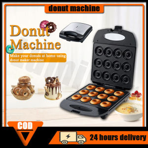 Multi-Function 7/12/16 Hole Donut & Cake Maker Machine | 3-in-1 Waffle Sandwich Breakfast Maker | Home Kitchen Electric Appliance for Quick Baking & Snacks