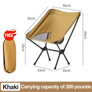 LOOGU Outdoor Foldable Camping Chair Ultra Light Aluminum Alloy Portable Beach Chair Fishing Chair