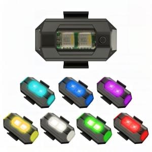 Lampu LED Kedip Pesawat RGB 7 Warna Universal Mobil Motor USB Charging Banyak Mode