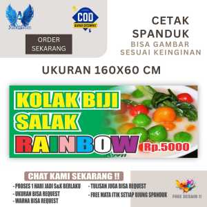 Cetak Spanduk Banner KOLAK BIJI SALAK RAINBOW Costom Desain