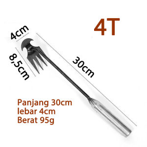 30/40/50cm Alat Pencabut Rumput 4T Pencabut Rumput Baja Tempa Alat Penggali Taman Alat Pencabut