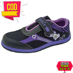 Sepatu Sekolah Sneaker Anak Perempuan Cewek Casual Umur 2 3 4 5 6 7 8 9  Tahun TK SD Terbaru