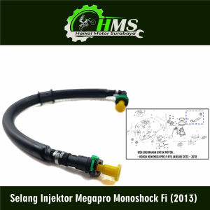 Selang Injektor Megapro Monoshock Fi (2013) - Kabel Cable Cabel Slang Cable Cabel Tali Seling Kawat