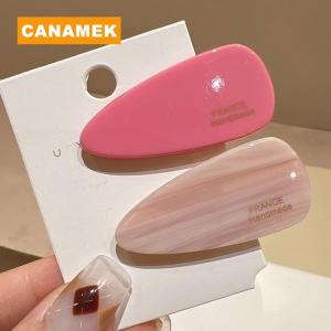 【CANAMEK】 2PCS Cream Colored Hair Clip With Bangs On The Side Clip Broken Hair Clip Hair Clip On The Side New Duckbill Clip Headdress