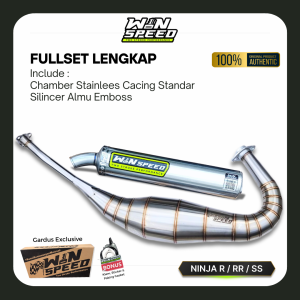 Knalpot Ninja 2 Tak RR R SS ORI WINSPEED Chamber/Gembungan Stainlees Cacing Step Standar
