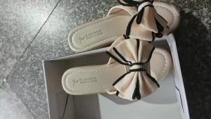 【Free Shipping】Womens Wedge Sandals 2025 Summer New Korean Style Bowknot Open-Toe Sandals for Women High-Heeled Beach Slippers for Outdoor Wear