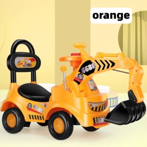 Baltra Kids Ride On Excavator Digger Toy with Music Child Electric Four-wheel Excavator Birthday Gift