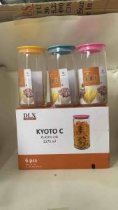 Termurah!!! COD!!! FREE ONGKIR!! Toples Kaca Kyoto C kedap udara set (6 pcs) ukuran 1175 ML
