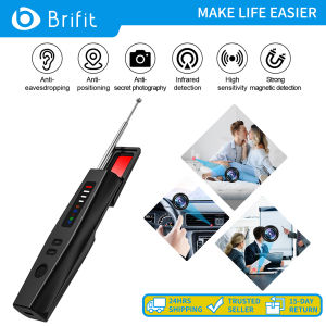 Brifit Hidden camera detector wireless signal detector camera scanning anti-theft vibration alarm function infrared night vision sensor detector eavesdropping device finder rechargeable suitable for cars hotels conference rooms toilets rooms