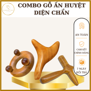 Dụng Cụ Mát Xa Bấm Huyệt Cầm Tay Bằng Gỗ - Én Gỗ Chữ Thập Vòng Babi