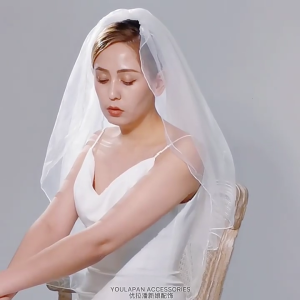 Bridal Veil Bride Elaborate Veil Headscarf Simple White Bachelorette Party Bride Veil Sheer Head Scarf