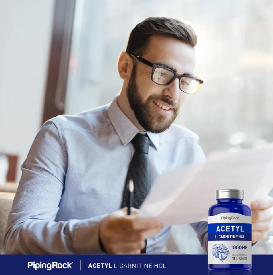 piping rock l carnitine Acetyl L-Carnitine Pills, 1000 mg, 100 Vegetarian Capsules Supplement Piping Rock Acetyl L-carnitine
