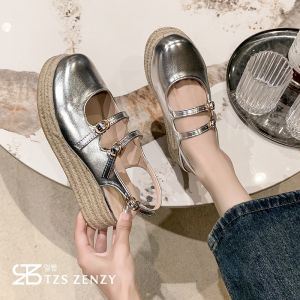 TZS Zenzy Tifanny Flatform - Sepatu Flatform - Espadrille Flatform Sandal - Wedges Wanita