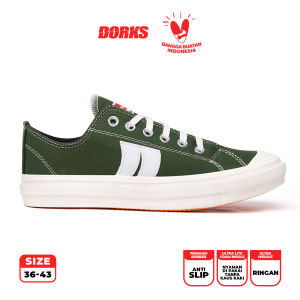 Dorks Classic Low Army - Sepatu Sneakers Casual Pria Wanita Sepatu Sekolah Dorks