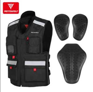 Jaket Motor Vest Motowolf MDL 0504 Rompi Road Captain Touring Motor 3M STIKER