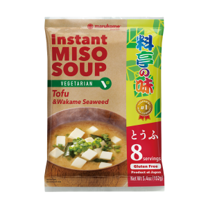 MARUKOME INSTANT MISO SOUP RYOTEI NO AJI VEGETARIAN TOFU 8 SERVINGS มารุโคเมะ ซุปมิโซะกึ่งสำเร็จรูป มังสวิรัติ เต้าหู้ 8 เสิร์ฟ