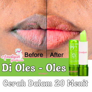 Lipstik Natural Aloevera 99% Soothing Gel Original Lipbalm Pemerah Dan Pelembab Bibir Kering Hitam