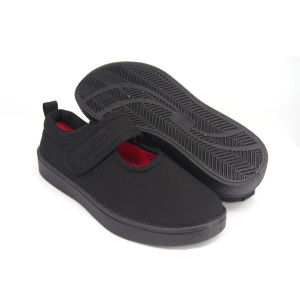 ABARO Slip Resistant/Anti Bacterial-2622D 2622 Girls Canvas Shoes Velcro/School Shoes/Kasut Sekolah Hitam/Kasut Sekolah/校鞋/学生鞋