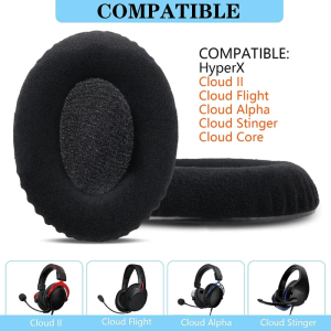 Soft Earpads Ear Pads for HyperX Cloud2 Earphone Memory Foam Earcups Easily Replaced Ear Cushions Sleeve Replacement