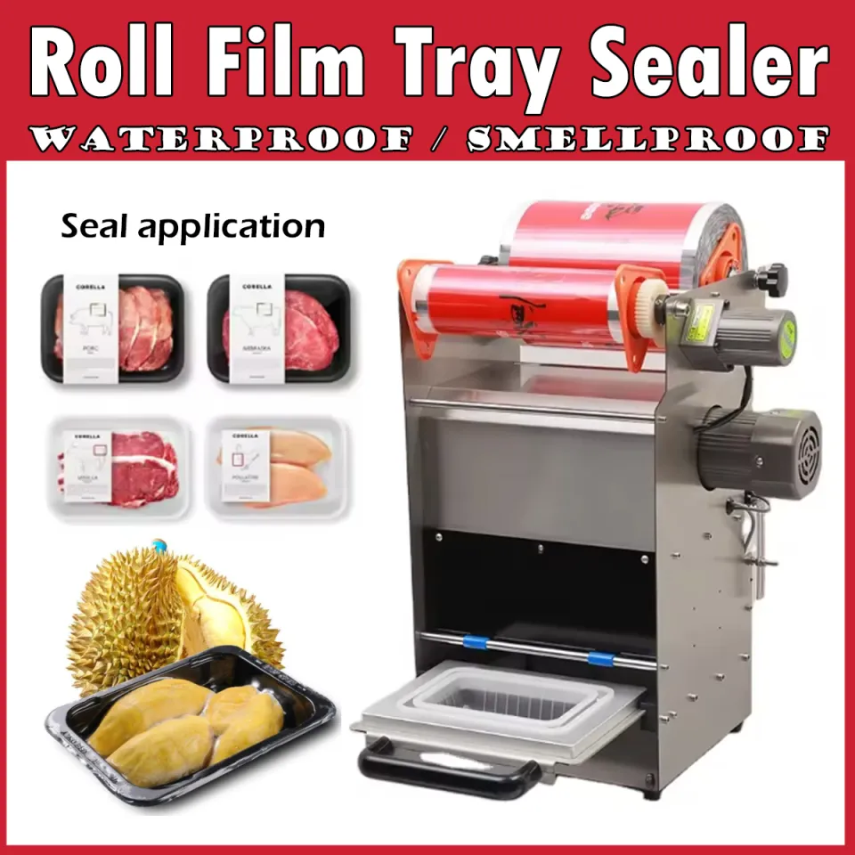 Durian Tray Sealer Roll Film Tray Sealing Machine Top Seal Machine