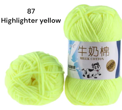 5ply Milk cotton yarns 50g crochet yarn knitting yarn punch needle yarns