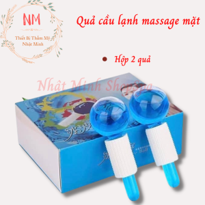 Quả cầu lạnh massage mặt đẩy tinh chất màu xanh