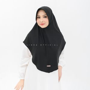 Jilbab Instan Syari Jumbo Pinguin Hijab Bergo Instan Jersey Premium Menutup Dada Anya Size L