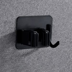 Stainless Steel Mop Holder Wall Mounted Self-Adhesive Bathroom Waterproof Multi-Purpose Broom Hanger