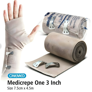 Onemed Medicrepe 3 Inc OneMed Perban Elastis 7.5cm x 4.5m untuk Engkel Paha dan Bahu