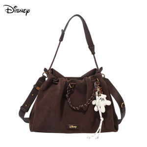 Disney genuine ladies brown large capacity tote crossbody bag with a cute exclusive pendant cartoon series tote bag a must-have for holiday outings.