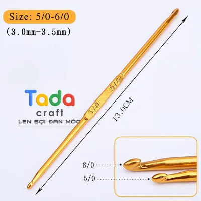 Kim Móc 2 Đầu Cán Vàng Size 1.0mm đến 10mm