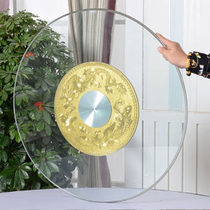 Partlimit Dining table glass turntable tempered glass dining table turntable with rotating base Rotating Shaft Turntable  round Table Base