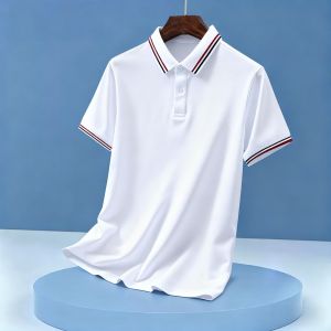 Drifit polo t-shirt lining w/collar button for mens clothing apparel good material