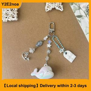 【Local shipping】 1PC Dolphin Building Block Bead Keychain Brick Heart Key Chain For Boyfriend Girlfriend Matching Keyring Couples Valentines Gift