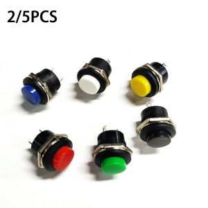 SZXBOGS 2/5PCS ร้อน เปิด/ปิด ทนทาน 16mm สวิตช์ชั่วขณะ ปุ่มกด สี สตาร์ทรถ