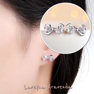 Lareyna Aravenda Anting Korea Silver S925 Pita Kristal Unik AT029