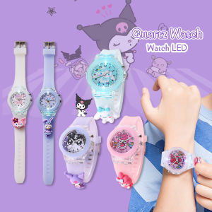 Lakoe Sanrio Cartoon Watch for Kids Quartz Watch LED Light-emitting Girls Watch Electronic Watch